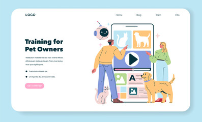 AI Vet Consultant. Flat Vector Illustration