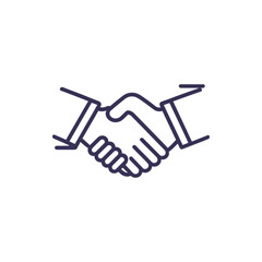 Obraz premium Two hands shaking in a professional setting, symbolizing partnership and collaboration