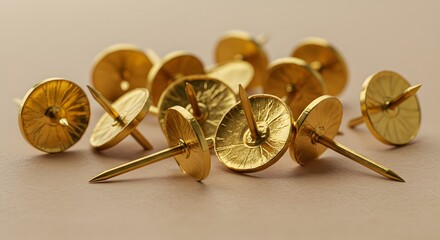 Golden thumbtacks