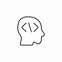 coding mind thought icon sign vector