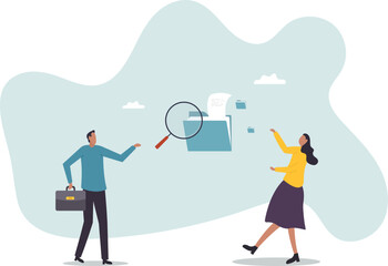 Document, content or research paper, documentation file folder storage, report or paperwork,business concept.about a man and his life.