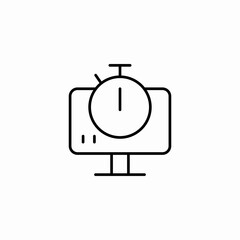 monitor loading time icon sign vector