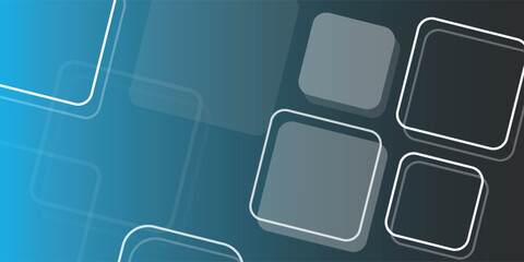 Modern Abstract Square Pattern On Blue To Dark Gradient Background, Ideal For Business, Technology, Presentation Templates, Web Design, And Professional Layouts.