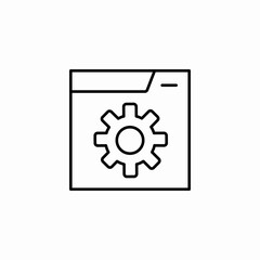 software settings gear icon sign vector