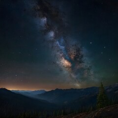 Naklejka premium Milky Way galaxy background