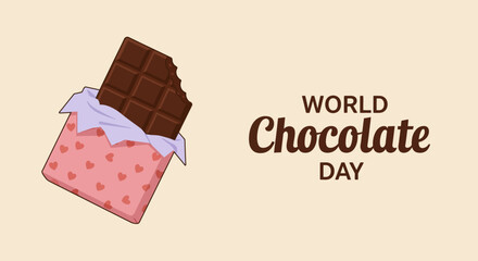 Vector illustration world chocolate day