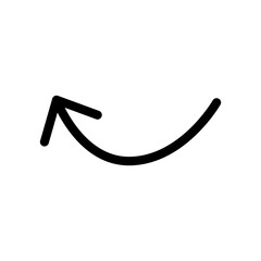 Arrows icon collection in line style. curve, direction, rotation, up, upwards, down, rising arrow symbol signs vector illustration