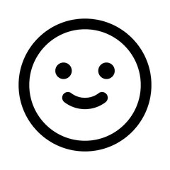Happy smiley face or emoticon line art icon for apps and websites. attitude, bliss, caring, cheerful, delighted, expression, feeling, joy, laugh, smiley, loving symbol signs vector illustration