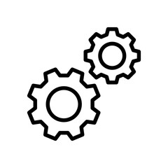 Cogwheel or setting icons collection flat style. Manufacturing symbol. Containing Operation, process, Service, Cog wheel, Gear wheel, tool, maintenance, repair, wrench signs vector illustration.