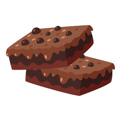 This Brownies illustration is suitable for Sweet Foods, Chocolate Lovers, Dessert Lovers, etc.