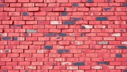 Obraz premium Deep red, Flemish bond brickwork Certaldo, Italy Seamless texture, surface, medieval