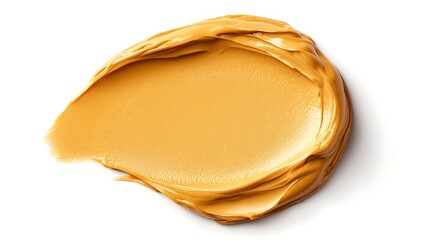 A smooth, creamy texture of peanut butter spread, showcasing its rich golden color and glossy surface.
