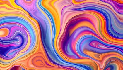 Fluid, swirling, multicolored waves forming an abstract backdrop,  background,  pattern