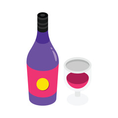 Alcohol Vector style icon. Eps 10 file