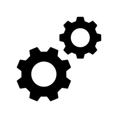 Cogwheel or gear icons collection flat style. Manufacturing symbol. Containing Operation, process, Service, Cog wheel, Gear wheel, tool, maintenance, repair, wrench signs vector illustration.