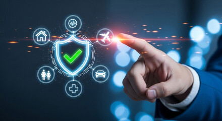 Fototapeta premium Secure your future with comprehensive digital protection and diverse insurance options