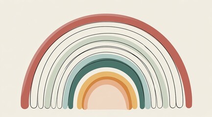 Obraz premium Pastel rainbow design