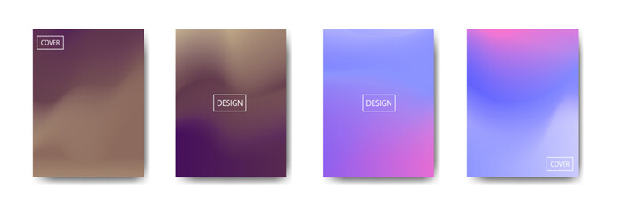 set of abstract background with beautiful gradation color, colorful background for poster flyer banner backdrop.vertical banner.cool fluid background vector illustration
