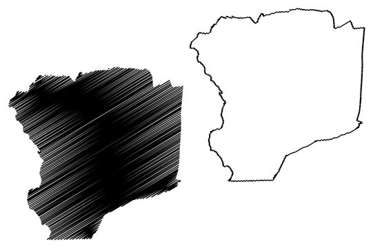 Irbid City (Hashemite Kingdom of Jordan) map vector illustration, scribble sketch City of Arabella or Arbela map