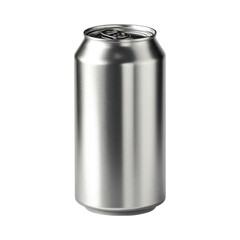 Metallic beverage container with pull tab drink, Isolated On White, Png Transparent, Cut Out