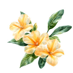 Obraz premium Elegant Yellow Flowers Green Leaves Floral Arrangement
