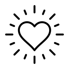 Obraz premium Heart shines icon. Sparkling love symbol. Containing integrity, trust, passion, valentine, honesty, culture, and commitment signs vector illustration.