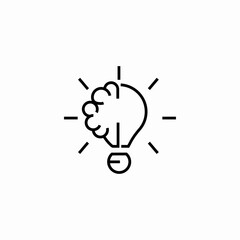 creative idea brainstorm icon sign vector