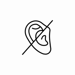 hearing impairment symbol icon sign vector