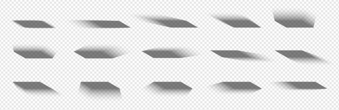 Realistic paper form with mockup shadow and corner detail. Vector frame with soft surface gradient and line effect. Clean visual for template, cube or sticker display.