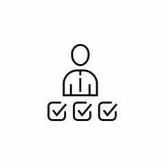 task completion user icon sign vector