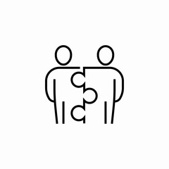 two people connected icon sign vector