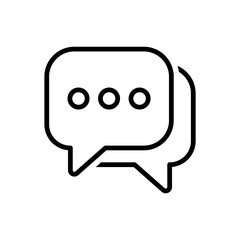 Fototapeta premium Message icon. Chat message with speech bubble symbol. Containing indicating conversation, messaging Engaging, chat, online, communication, comment signs vector illustration