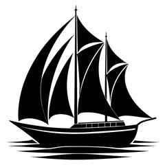 ship on a white background