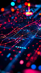 Abstract Digital Data Visualization Graphic