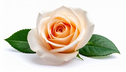 _Fresh beautiful rose isolated on white background with clipping path .