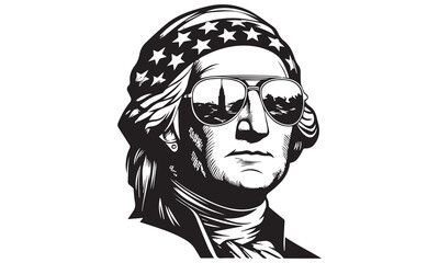 Patriotic Founding Father Art – Cool George Washington & Jefferson USA Graphics
