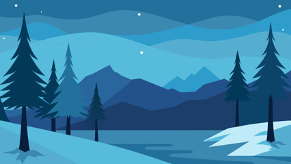 Fototapeta premium Admire the quiet stillness of a boreal forest in winter creating a serene and pristine landscape