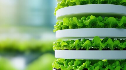 Innovative vertical farming tower for sustainable urban agriculture and modern minimalist design