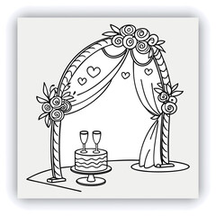 Red and gold theater curtains, richly detailed, are depicted. The curtains are a deep red with sections of rich gold. Pleats and folds of the fabric are meticulously rendered, giving a sense of drap