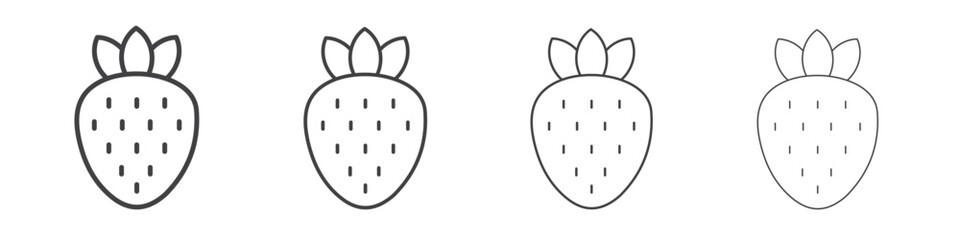 Strawberry icon. Thin line icon for website design and development, app development.