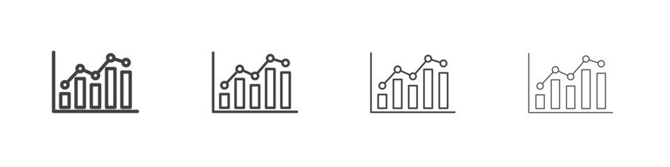 Statistics icon. Thin line icon for website design and development, app development.