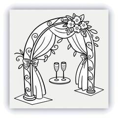 Red and gold theater curtains, richly detailed, are depicted. The curtains are a deep red with sections of rich gold. Pleats and folds of the fabric are meticulously rendered, giving a sense of drap