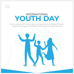 Happy International Youth Day Social Media Post