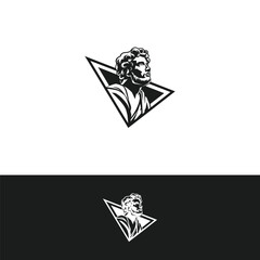 Greek god vector logo design