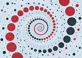 scattered dots spiral pattern minimal design