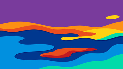 Vivid Abstract Color Patterns in Oil Slick on Water Reflective Liquid