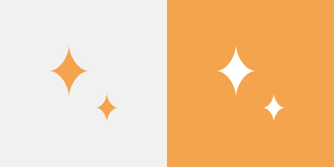 キラキラした飾りのアイコンのセット
