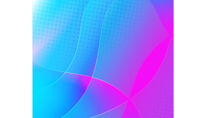 Neon blue and pink mesh lines crossing over soft gradient tones