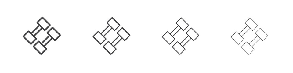 Dumbbell pair icon