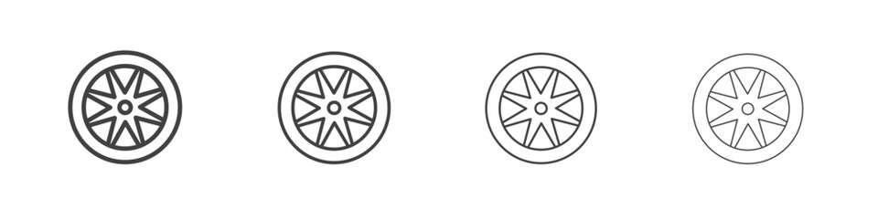 Fototapeta premium Car wheel icon